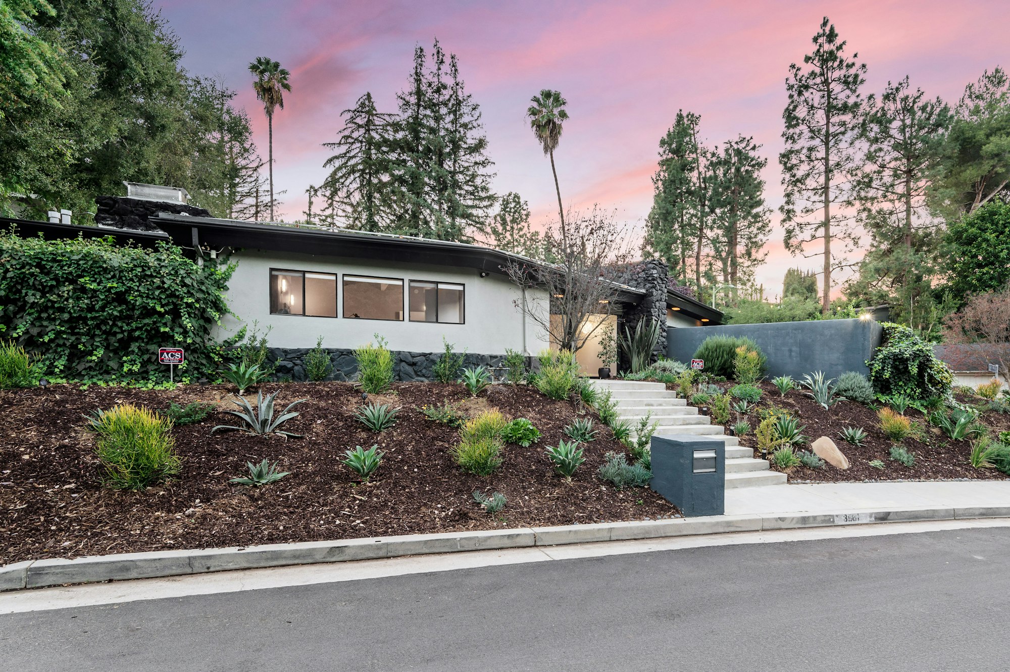 Exterior shot of a luxury home